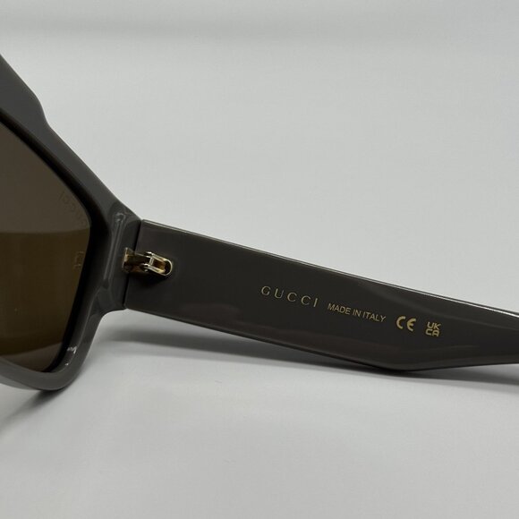 NEW GUCCI SUNGLASSES GG1460S 003 GRAY UNISEX EYEWEAR - Picture 8 of 9
